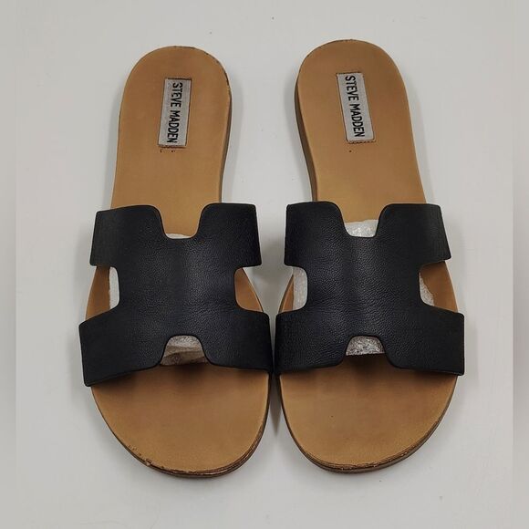 Steve Madden Black Women's Sandals Shoes Sz 9 - Picture 9 of 15